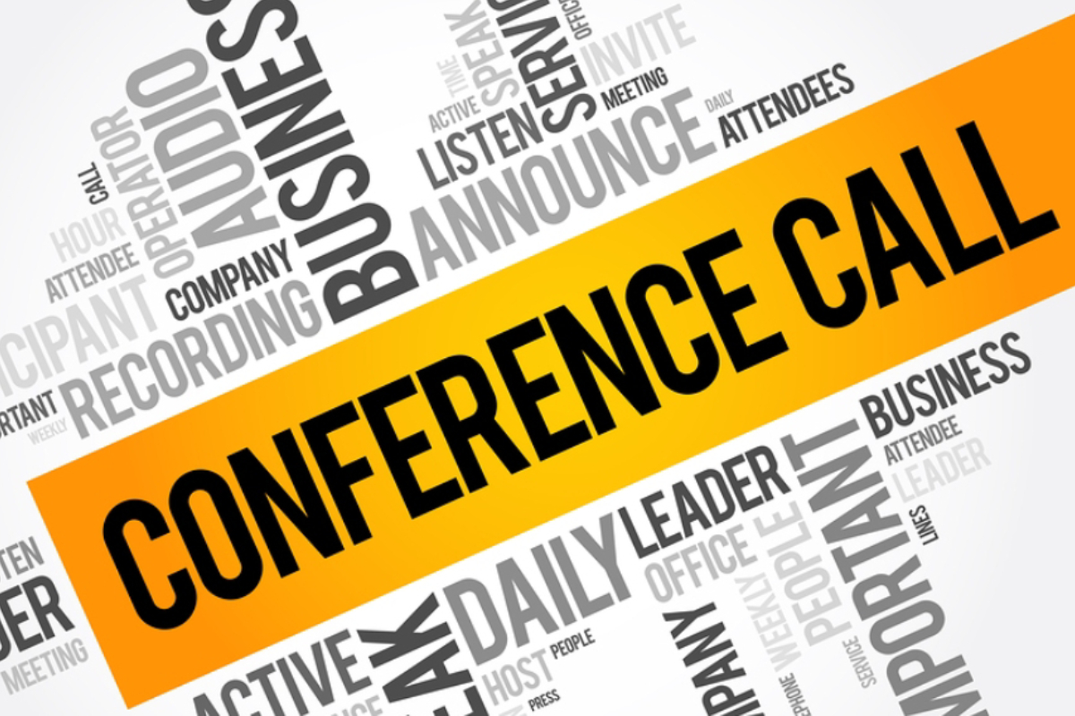 An Image Representing The Collection Of Various Business Conference Calling Terms In White Background - Audio Conference Calling For Business Concept.